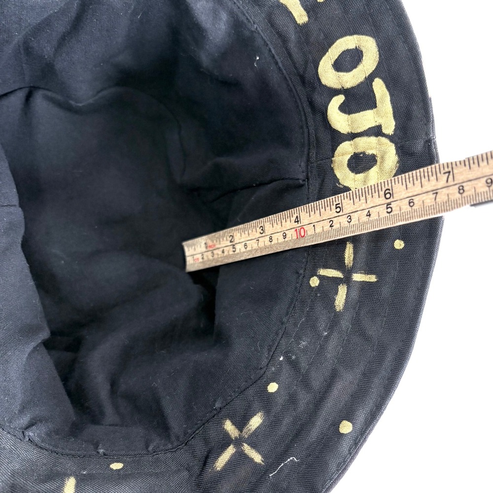 Labios De Ojo Bucket Hat Black Hand Painted Skull Snake Custom Edgy Streetwear - Picture 8 of 10